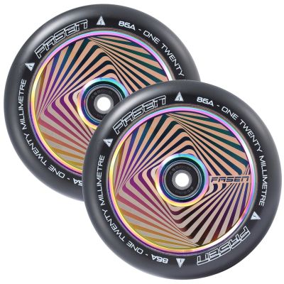 Fasen Scooters Hypno Hollowcore Wheel Pair - 120mm - Square Oil Slick