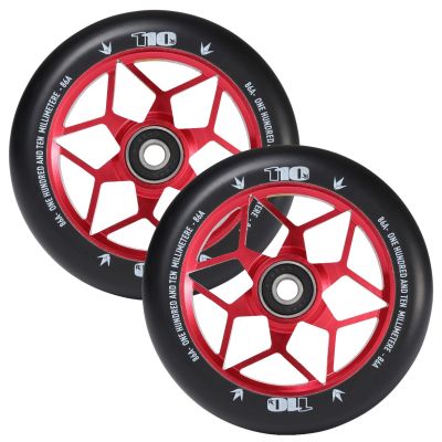 Blunt Envy Diamond Scooter Wheel Pair - 110mm x 24mm - Black Red
