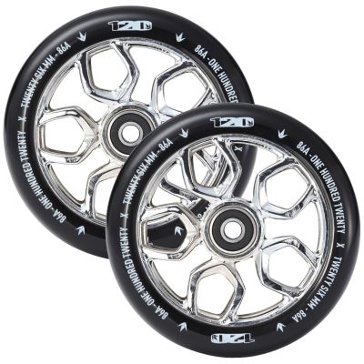 Blunt Envy Lambo Scooter Wheel Pair - 120mm x 26mm - Chrome / Black