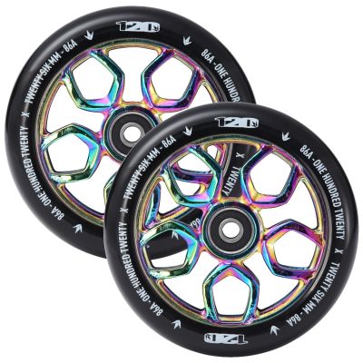 Blunt Envy Lambo Scooter Wheel Pair - 120mm x 26mm - Oil Slick 