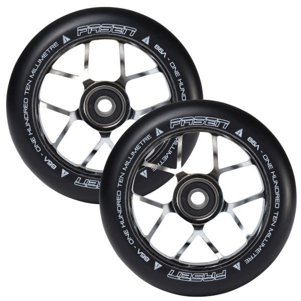 Fasen Scooters Jet Wheel Pair - 110mm - Chrome