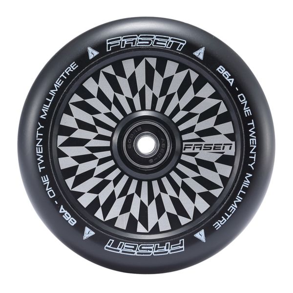 Fasen Scooters Hypno Hollowcore Wheel Pair - 120mm - Off Set Black