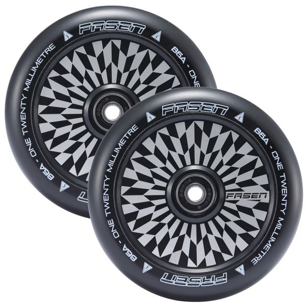 Fasen Scooters Hypno Hollowcore Wheel Pair - 120mm - Off Set Black