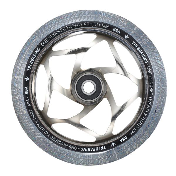 Blunt Envy 120mm/30mm Tri Bearing Wheel - Chrome and Clear