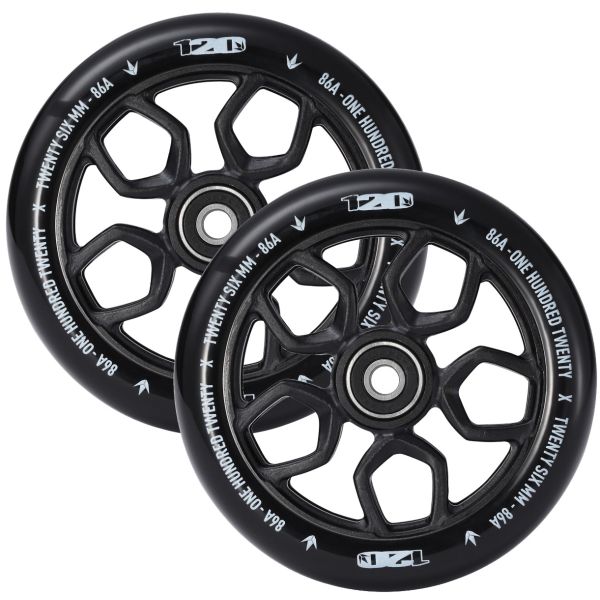 Blunt Envy Lambo Scooter Wheel Pair - 120mm x 26mm - Black