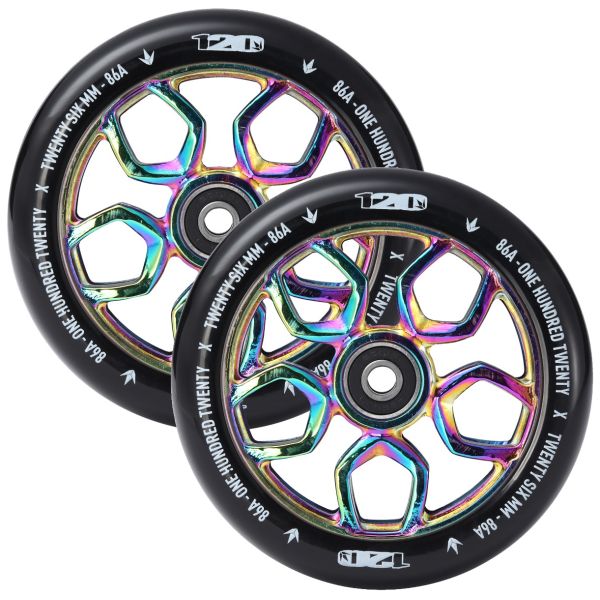 Blunt Envy Lambo Scooter Wheel Pair - 120mm x 26mm - Oil Slick 