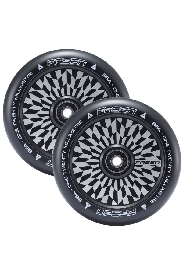 Fasen Scooters Hypno Hollowcore Wheel Pair - 120mm - Off Set Black